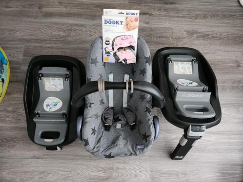 Autostoel Maxicosi 2x isofix base 2x schaduwdoek voetenzak, Kinderen en Baby's, Autostoeltjes, Gebruikt, Maxi-Cosi, 0 t/m 13 kg