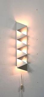 Dijkstra geometrische wandlamp (vintage design), Ophalen of Verzenden, Gebruikt, Metaal