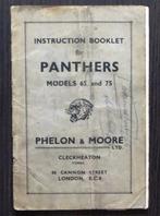 Instruction Book Panther Models 65 en 75 - 1950 (origineel), Motoren, Verzenden, Overige merken