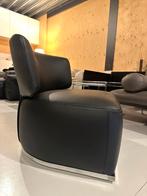 2 x BB italia design fateuils. Prachtig zwart soepel leder!, Ophalen of Verzenden, Zo goed als nieuw, 75 tot 100 cm, 50 tot 75 cm