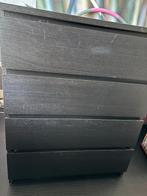 IKEA MALM ladekast met 4 lades in zwartbruin, Ophalen, Gebruikt, 100 tot 150 cm, 50 tot 100 cm