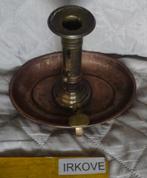 OUDE KOPEREN KANDELAAR * Schuif Model *, Antiek en Kunst, Antiek | Kandelaars, Verzenden, Koper of Brons