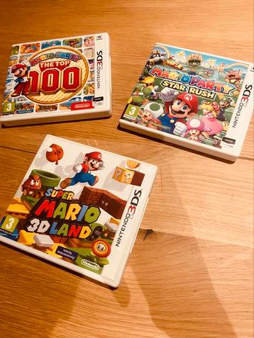3DSSpellen MarioParty StarRush+MarioParty top100+Mario 3dlan beschikbaar voor biedingen