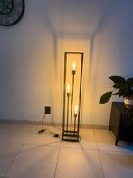 Vloerlamp vierkant met 3 lampen industrieel zwart, Ophalen of Verzenden, Zo goed als nieuw