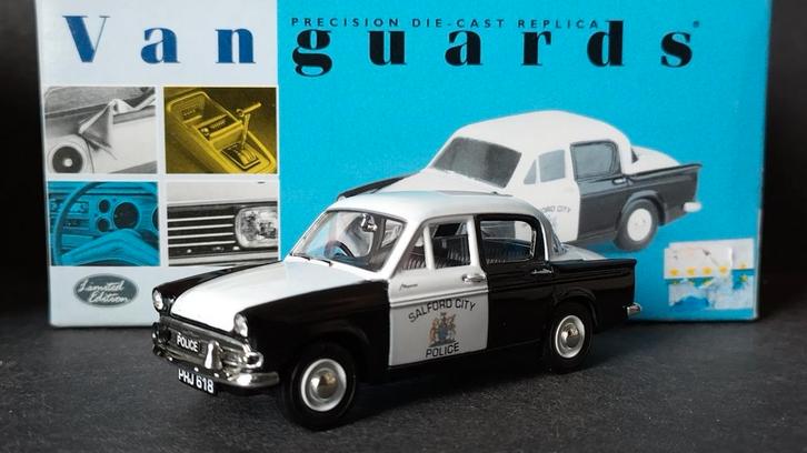 Hillman minx Salford  Police 1:43 Vanguards Pol, Hobby en Vrije tijd, Modelauto's | 1:43, Nieuw, Auto, Vanguards, Verzenden