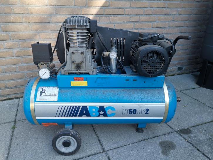 ABAC LT50 HP2 Compressor - Gebruikt, Doe-het-zelf en Verbouw, Compressors, Gebruikt, 6 tot 10 bar, 25 tot 100 liter, 200 tot 400 liter/min