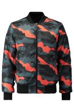 Nieuwe Heren Bomberjack - Camouflage - Grijs/Oranje Maat XXL, Verzenden, Nieuw, Overige maten, Overige kleuren