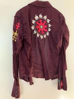 Unieke blouse van Diesel met bloem decoratie maat L, Paars, Maat 42/44 (L), Ophalen of Verzenden, Zo goed als nieuw