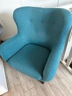 Blauwe fauteuil, Huis en Inrichting, Fauteuils, Ophalen, Zo goed als nieuw, 75 tot 100 cm, 50 tot 75 cm