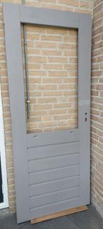 Hardhouten Buitendeur - 201,5 x 82,3, Doe-het-zelf en Verbouw, Deuren en Horren, Ophalen, Gebruikt, 80 tot 100 cm, Buitendeur