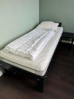 Auping auronde met hoofdbord 90 bij 200 cm, Ophalen, Gebruikt, Eenpersoons, 90 cm
