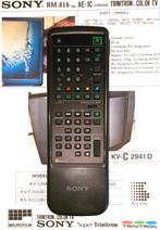 Sony RM-816 AE-1C AE-2 Trinitron Color TV VCR Remote Control, Ophalen of Verzenden, Zo goed als nieuw, Origineel, Tv