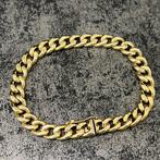 14k gouden armband cuban schakel, Ophalen of Verzenden, Zo goed als nieuw, Goud, Zilver