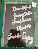 Snijmallen set - Diverse teksten, Hobby en Vrije tijd, Scrapbooking, Ophalen, Gebruikt, Frame of Mal, Overige merken