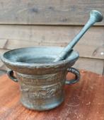 Antieke bronzen vijzel met stamper, Antiek en Kunst, Ophalen of Verzenden