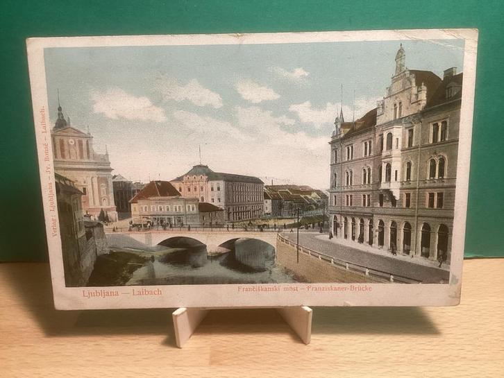 Ljubljana - Laibach.  013, Verzamelen, Ansichtkaarten | Buitenland, Gelopen, 1940 tot 1960, Verzenden