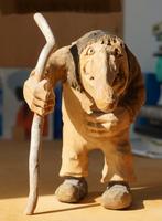 Asbjørn Raanaa signed vintage Noorse handmade houten trol, Antiek en Kunst, Ophalen of Verzenden