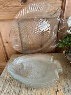 Arcoroc France glazen visschaal met 4 kleine schalen, Schaal, Ophalen of Verzenden, Overige vormen, Glas