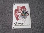 OSTMANNS EMAILLE RECLAMEBORD, Ophalen, Zo goed als nieuw, Reclamebord