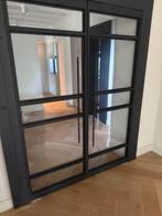 Dubbele zwarte stalen deur / taatsdeur, Ophalen, 120 cm of meer, Binnendeur, Minder dan 200 cm