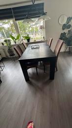 Eetkamertafel en stoelen, Huis en Inrichting, Tafels | Eettafels, Ophalen of Verzenden, Vijf personen of meer, Rechthoekig, 50 tot 100 cm