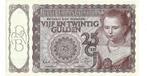 25 Gulden 1943 Prinsesje II aUNC, Ophalen of Verzenden, 25 gulden, Los biljet