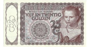 25 Gulden 1943 Prinsesje II aUNC beschikbaar voor biedingen