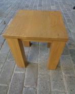 Massief vierkant blank eiken bijzettafeltje, Minder dan 45 cm, Minder dan 55 cm, Vierkant, Ophalen of Verzenden