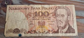 Pools Bankbiljet 100 Zlotych - Ludwik Waryński beschikbaar voor biedingen