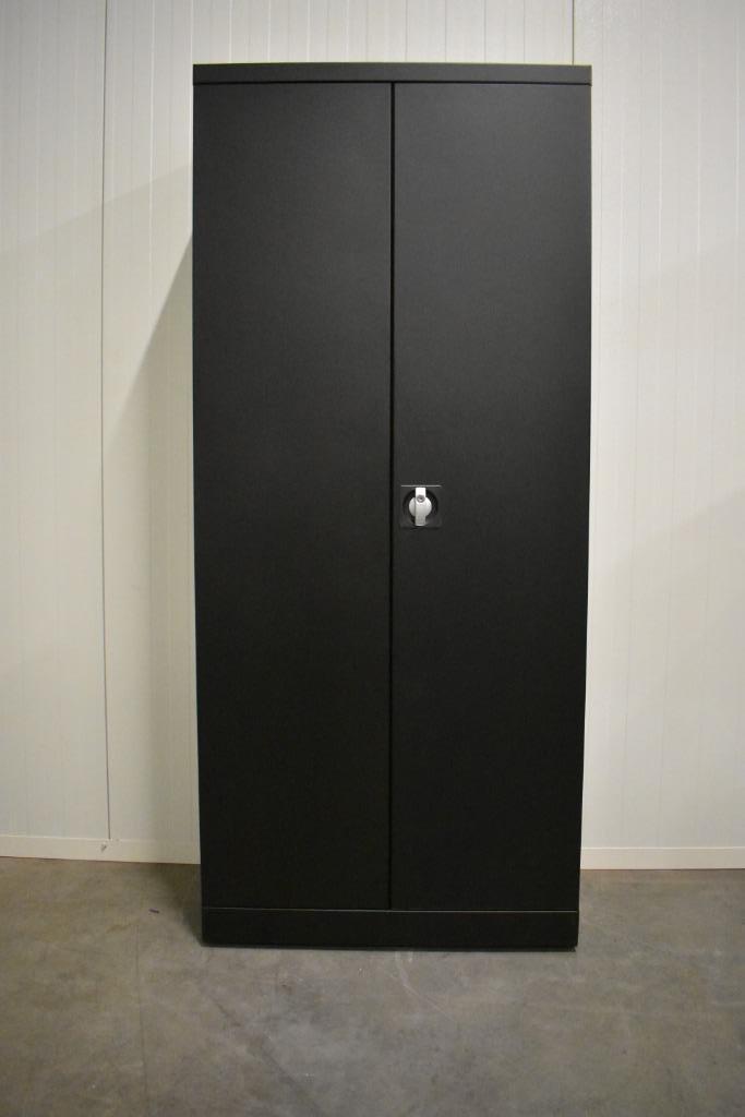 Stalen zwarte draaideurkast/archiefkast/opbergkast, Huis en Inrichting, Kasten | Roldeurkasten en Archiefkasten, Nieuw, 150 tot 200 cm