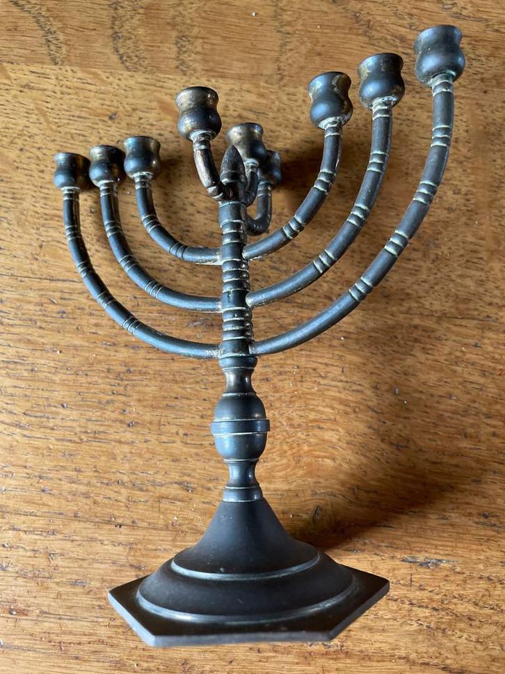 Antieke Kandelaar - 9 Armen, Antiek en Kunst, Antiek | Kandelaars, Koper of Brons, Ophalen of Verzenden