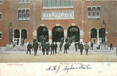 (304-076-041) Amsterdam Het aangaan van de Beurs, Verzamelen, Ansichtkaarten | Nederland, Noord-Holland, Verzenden
