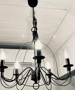 Kroonluchter 5-arms grijs staal, Ophalen of Verzenden