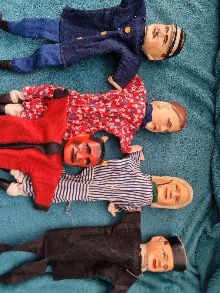 Vintage Handpoppen Set, Antiek en Kunst, Antiek | Speelgoed, Ophalen of Verzenden