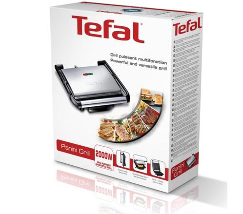 Tefal GC241D - Contactgrill - Anti-aanbaklaag - 2000W, Witgoed en Apparatuur, Grillplaten, Nieuw, Tafelgrill, Verzenden