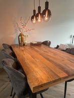 Eettafel mango hout set, Huis en Inrichting, Tafels | Eettafels, Ophalen, Zo goed als nieuw, Vierkant, 50 tot 100 cm