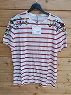 ZARA T-shirt met borduursel mt. S, Kleding | Dames, T-shirts, Overige kleuren, Verzenden, Zara, Nieuw