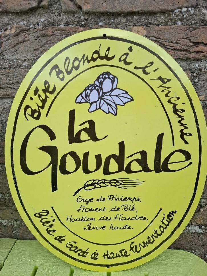 reclamebord bière La Goudale, Verzamelen, Biermerken, Zo goed als nieuw, Reclamebord, Plaat of Schild, Overige merken, Ophalen of Verzenden