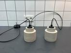 2 Zuiver Hanglampen beton/zwart, Ophalen, Zo goed als nieuw, Metaal, Minder dan 50 cm