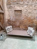 Charmant oud frans metalen bed 1persoons, Antiek en Kunst, Antiek | Meubels | Bedden, Ophalen