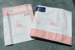 Vintage NIEUW roze katoen beddengoed 2x laken 2x sloop (BG8), Dekbedovertrek, Ophalen of Verzenden, Roze, Nieuw