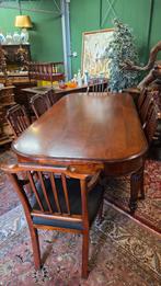 Engels mahonie eethoek 8 stoelen, Ophalen
