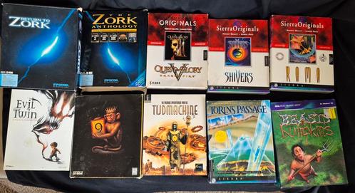 10x Retro Vintage jaren 90 of 2000 pc games, Spelcomputers en Games, Games | Pc, Gebruikt, Avontuur en Actie, 1 speler, Vanaf 3 jaar
