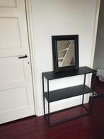 Sidetable / bijzettafel zwart, Huis en Inrichting, Tafels | Sidetables, 25 tot 50 cm, Rechthoekig, Ophalen of Verzenden, Zo goed als nieuw