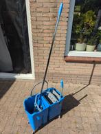 Schoonmaak kar met vlakmop en wringer, zonder wisserovertrek, Huis en Inrichting, Schoonmaakartikelen, Ophalen, Dweilemmer, -bak, of -wagen