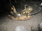 Goud kleurige blote dame unieke tafel, Huis en Inrichting, Tafels | Salontafels, Ophalen, 50 tot 100 cm, Minder dan 50 cm, Ovaal