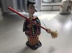 Blikken mannetje straatveger met bezem. Opwindbaar., Antiek en Kunst, Ophalen of Verzenden