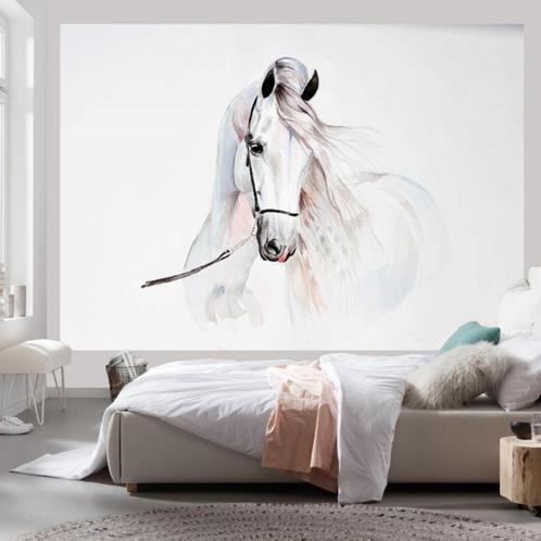 Paarden behang Aquarel paard, voorraad korting DIRECT leverb, Huis en Inrichting, Stoffering | Behang, minder dan 10 m², Verzenden
