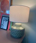 2x identiek tafellamp keramiek met linnen kap., Led-lamp, -, -, E14 (klein)