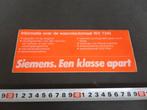 sticker SIEMENS Een klasse apart WV 7340 wasvolautomaat, Ophalen, Zo goed als nieuw, Bedrijf of Vereniging